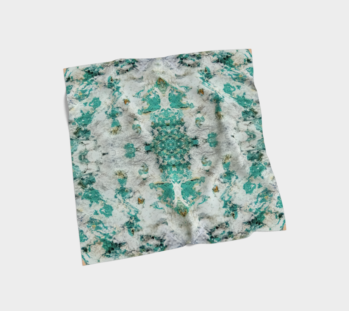 sQUARE sCARF nc mALACHITE ON qURATZ SCARF 45X10