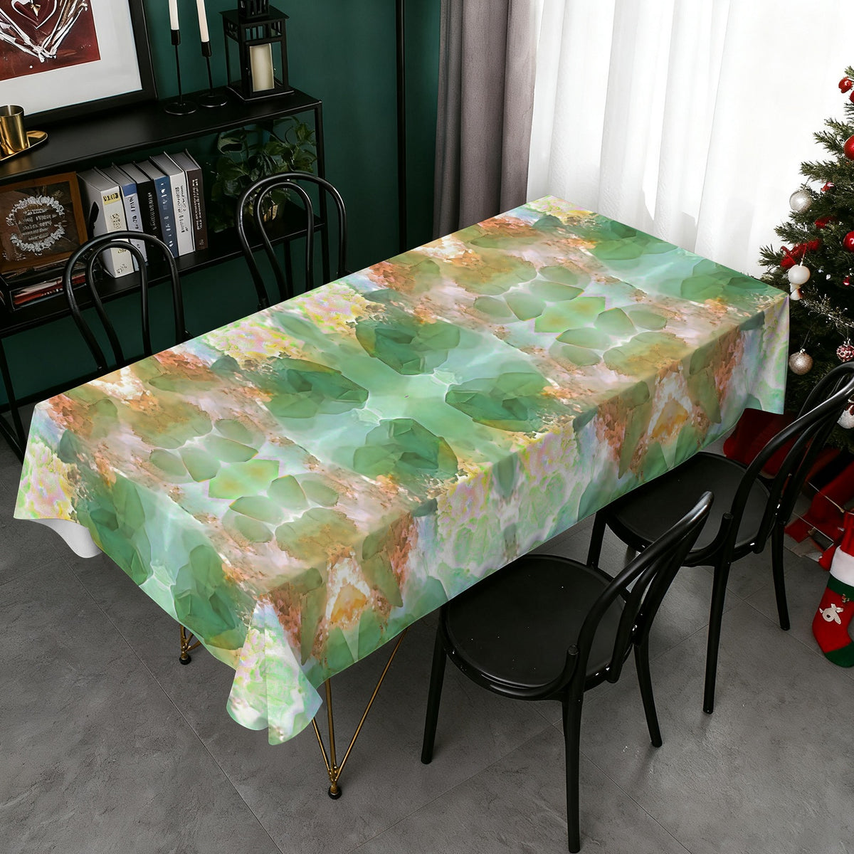 Tablecloth: Calcite — Moncure, Chatham County, North Carolina, United States — EX Laurie Adams — Inverted Fluorescent Color