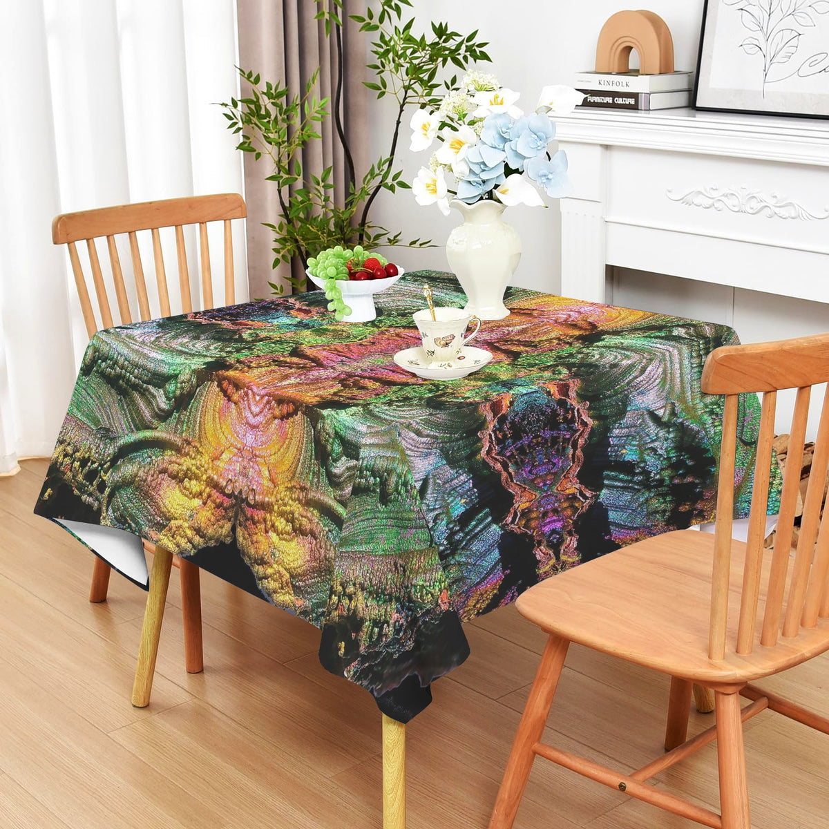 Tablecloth: Turgite, Iridescent Hematite, — Graves Mountain, Georgia, USA — EX Robert Plant — Original Color