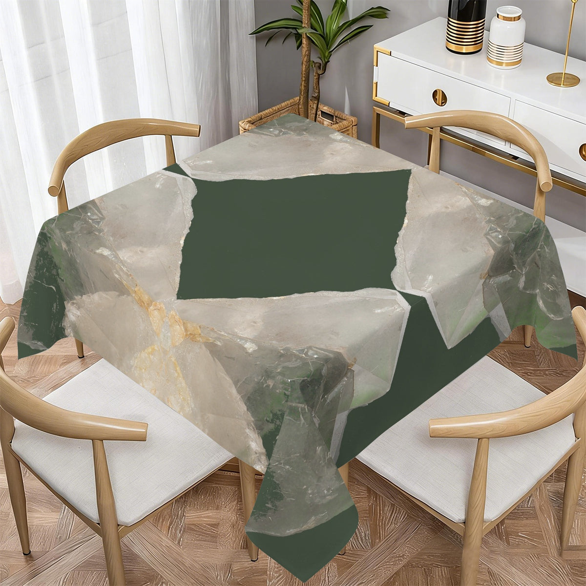 Tablecloth: Quartz, with Chlorite — Montgomery County, North Carolina, USA, Original Color