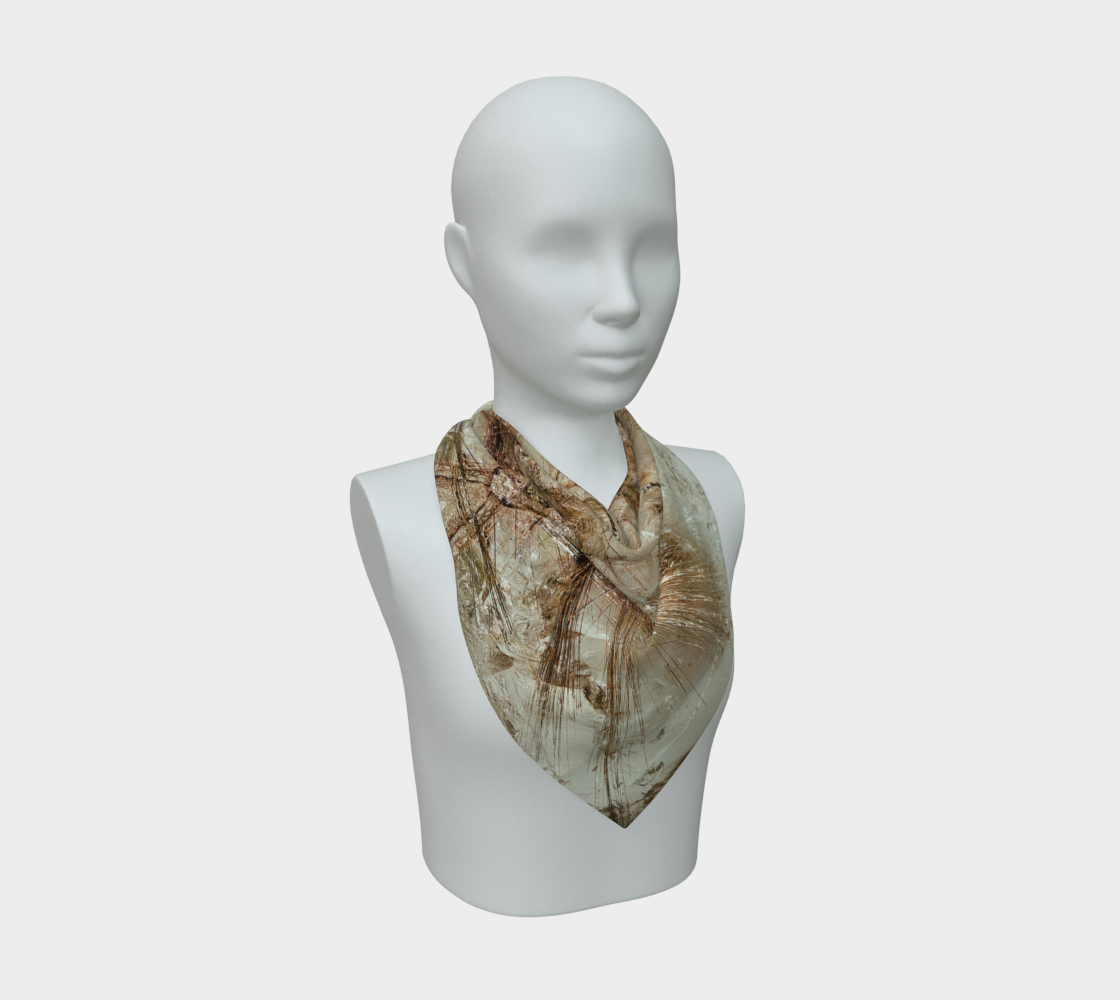 Quartz Rutilated: Alexander County Circa 1905 North Carolina USA Pattern Quad Book Square Scarf