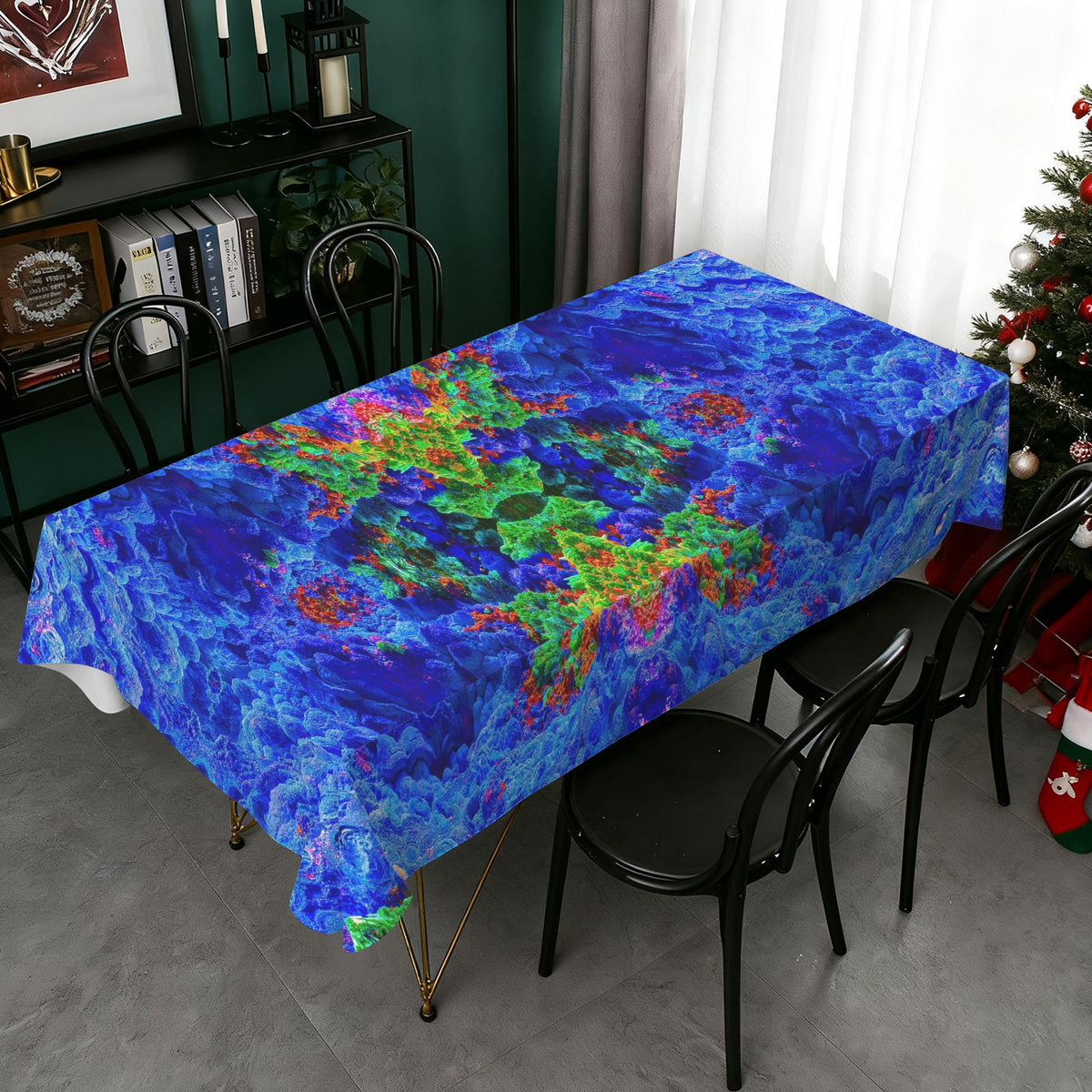 Tablecloth: Primary Malachite , Azurite,  with Cuprite — Bisbee, Cochise County, Arizona, USA — EX Yale University — Original Color