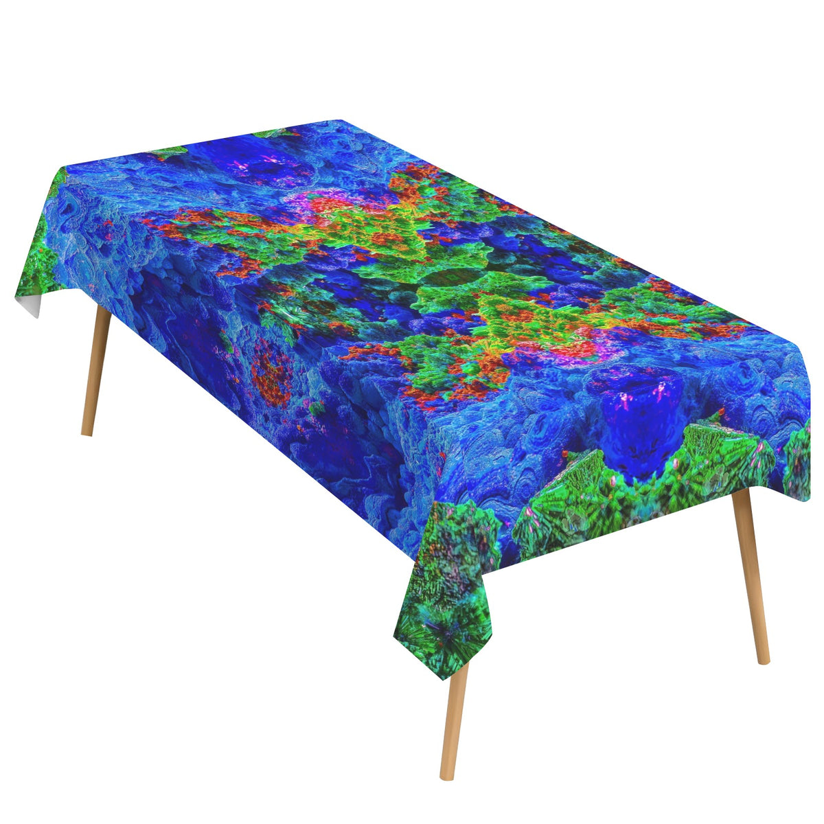 Tablecloth: Primary Malachite , Azurite,  with Cuprite — Bisbee, Cochise County, Arizona, USA — EX Yale University — Original Color