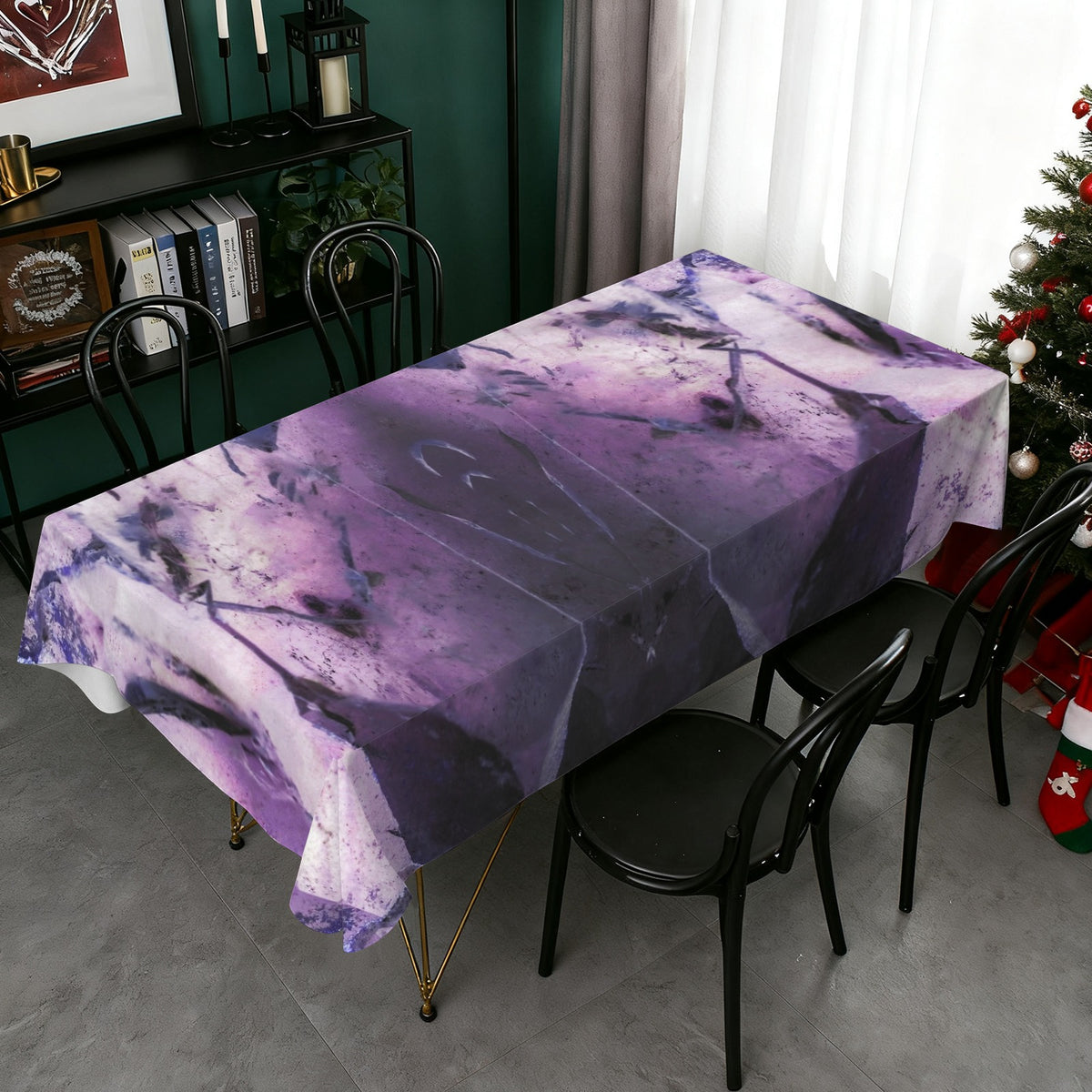 Tablecloth: Quartz, with Chlorite — Montgomery County, North Carolina, USA — Inverted Color