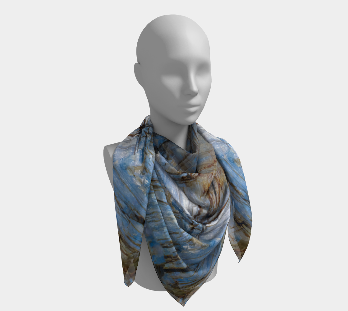 Square Scarf: KYANITE, Black Mt. , North Carolina, USA
