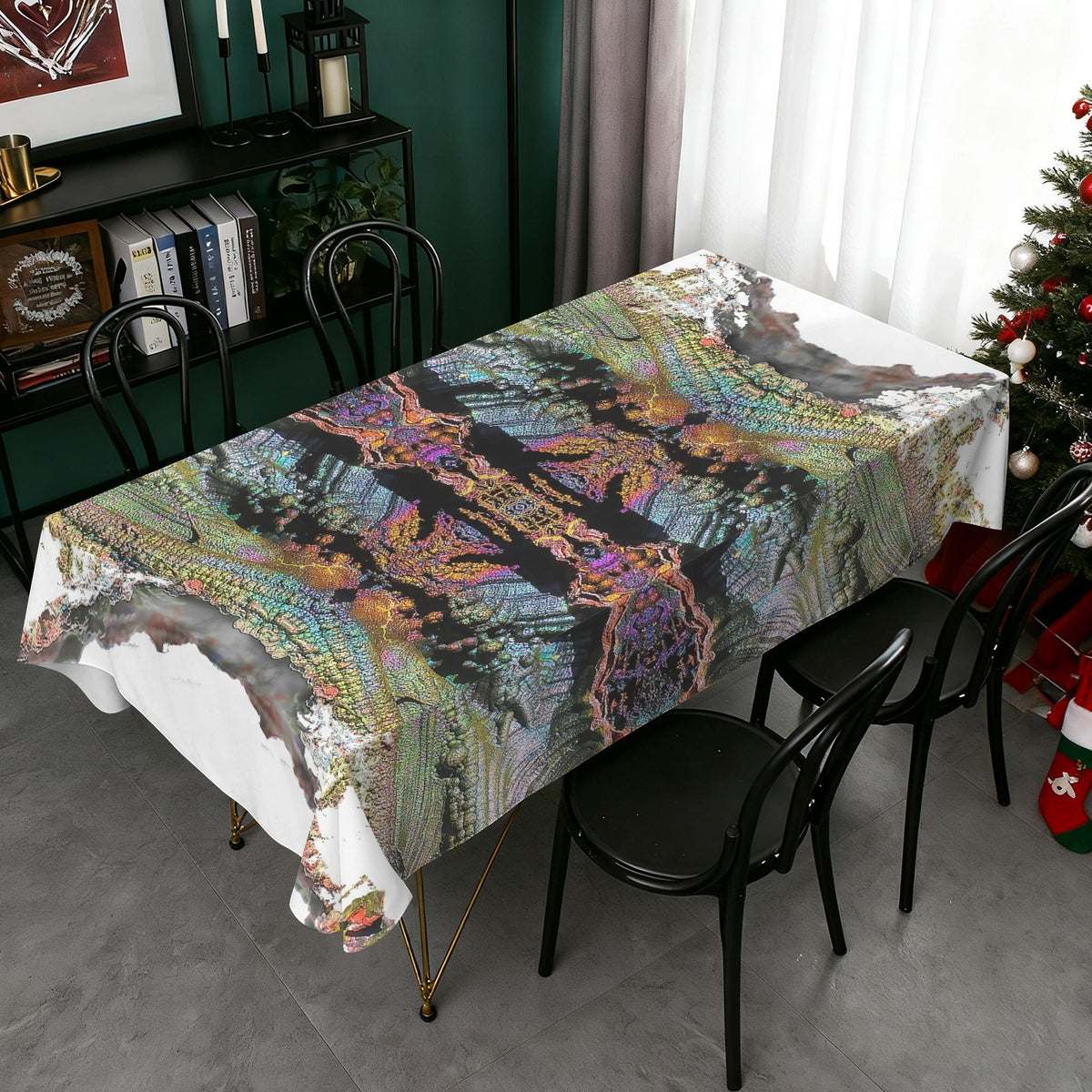 Tablecloth, 102x60, Original Color, Turgite, Iridescent Hematite,, Graves Mountain, Georgia, USA, EX Robert Plant