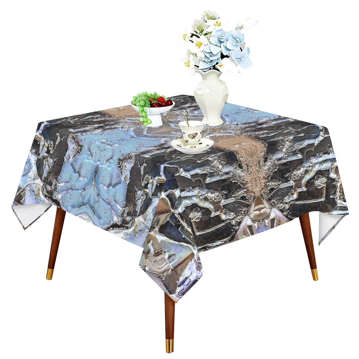 Tablecloth: Galena, w Chalcopyrite — Dal'Nagorsk, Russia — Inverted Color