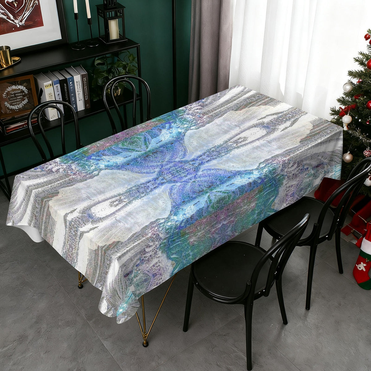 Tablecloth: Turgite, Iridescent Hematite, — Graves Mountain, Georgia, USA — EX Robert Plant — Inverted Color