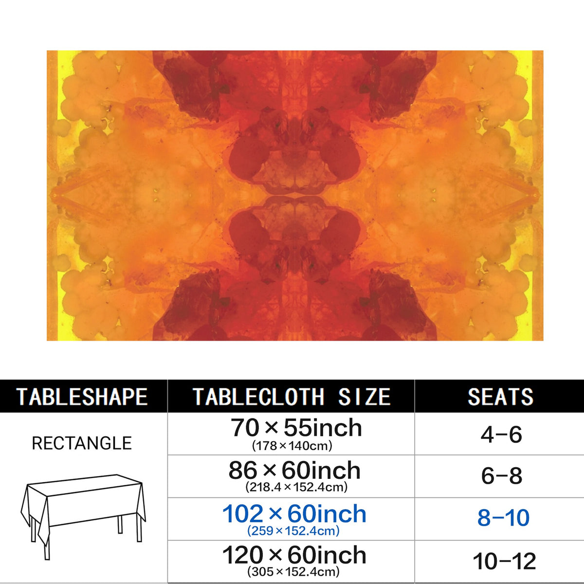 Mimetite on Tablecloth: Mimetite, on Wulfenite — San Francisco Mine, Mexico — EX Chris Wright — Original ColorWulfenite San Francisco Mine 3 Rectangular Tablecloth 102" x 60"  | Ships from USA