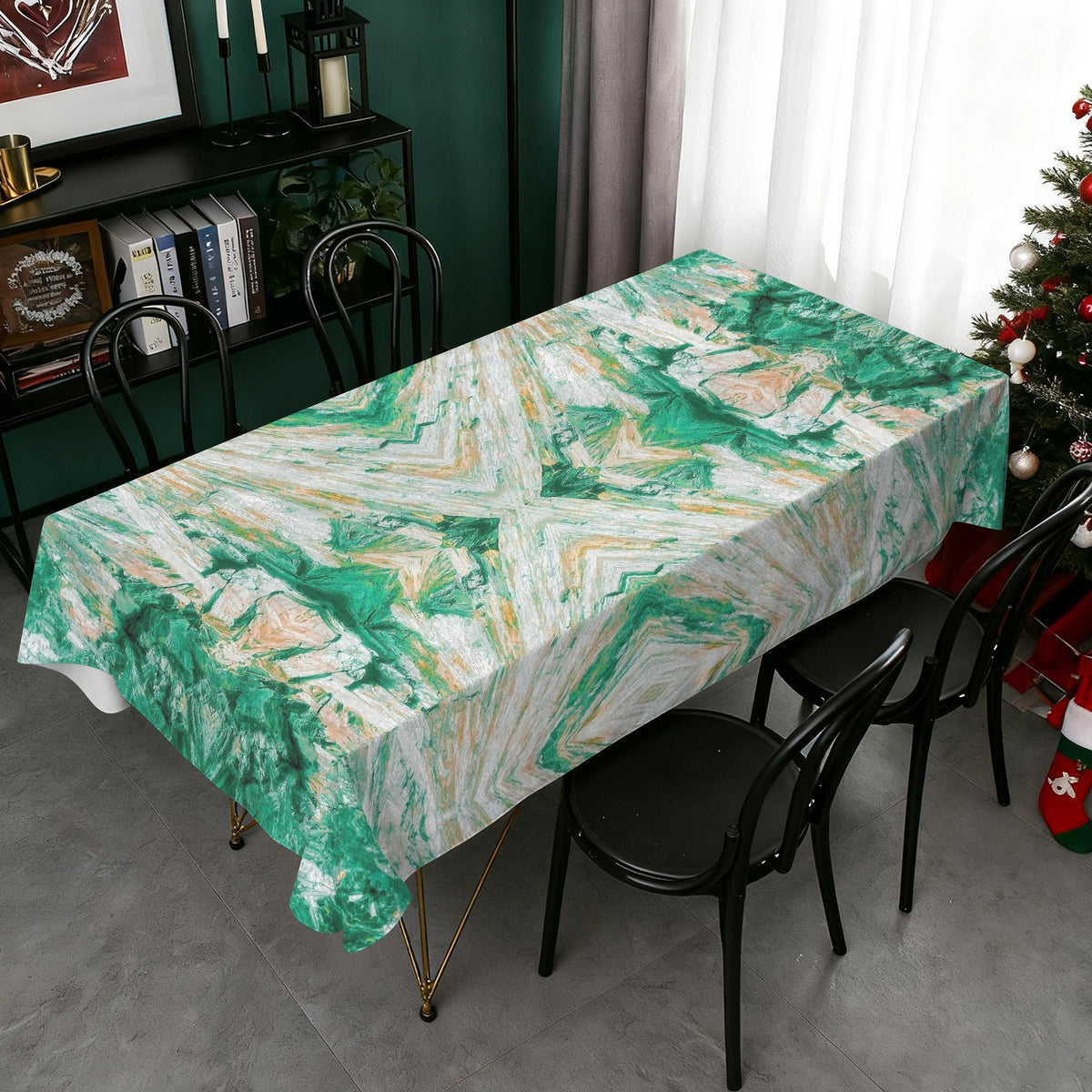 Tablecloth: Malachite — Blue Wing Mine, Granville County, North Carolina — Original Color