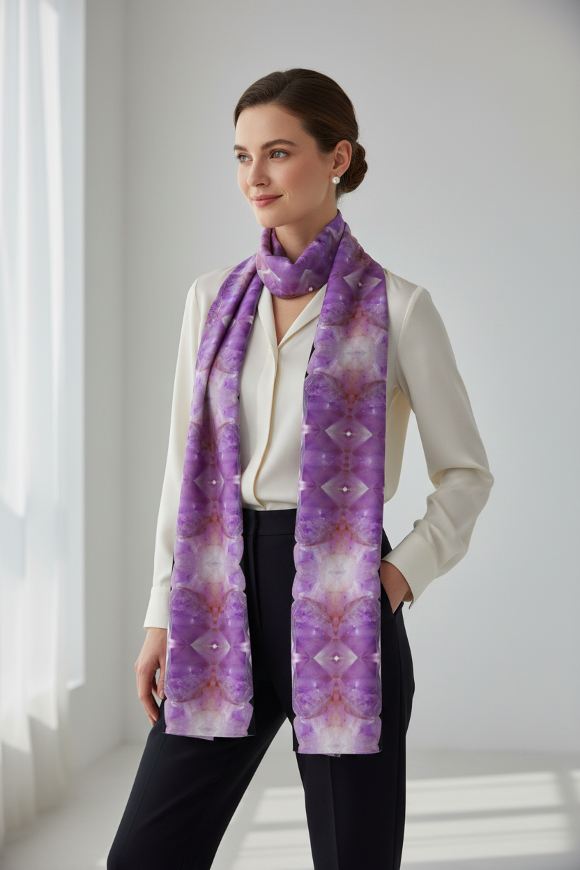 Quartz Amethyst Iredell County North Carolina US EX Rob Lavinsky FPAP PRODUCT Long Scarf 4 72x16