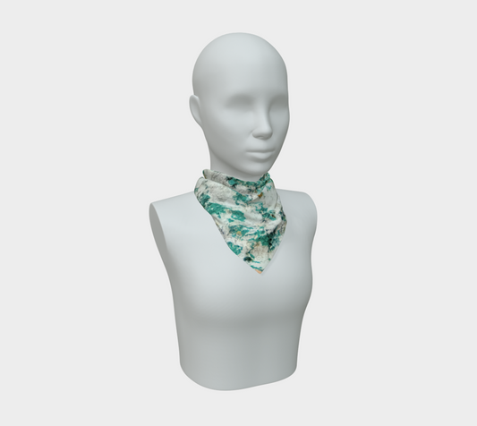 sQUARE sCARF nc mALACHITE ON qURATZ SCARF 45X10