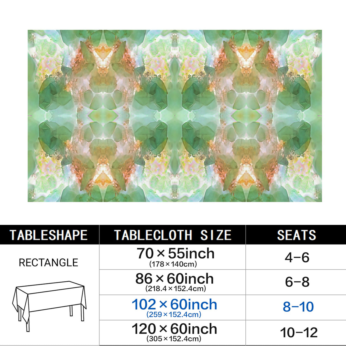 Tablecloth: Calcite — Moncure, Chatham County, North Carolina, United States — EX Laurie Adams — Inverted Fluorescent Color