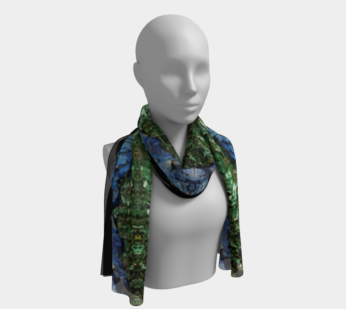 Long Scarf: Malachite Crystals and Azurite Botryoids, , Queen Copper Mine, Bisbee, Arizona, USA, EX Yale, Circa 1900, Original Color, VER 3