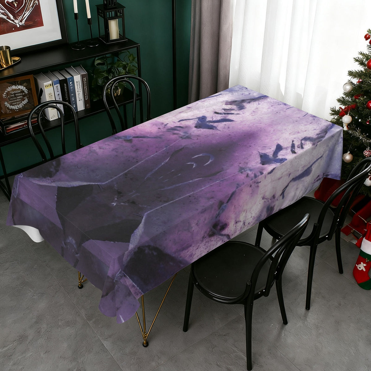 Tablecloth: Quartz, with Chlorite — Montgomery County, North Carolina, USA — Inverted Color