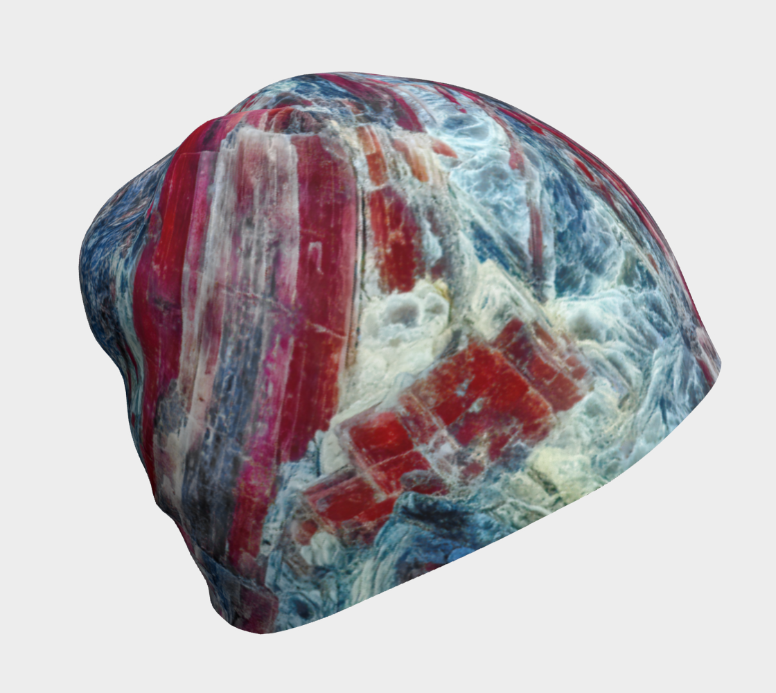 Beanie: KYANITE, Fluorescent, Black Mt. North Carolina, USA,Original Under UV Light Version 2