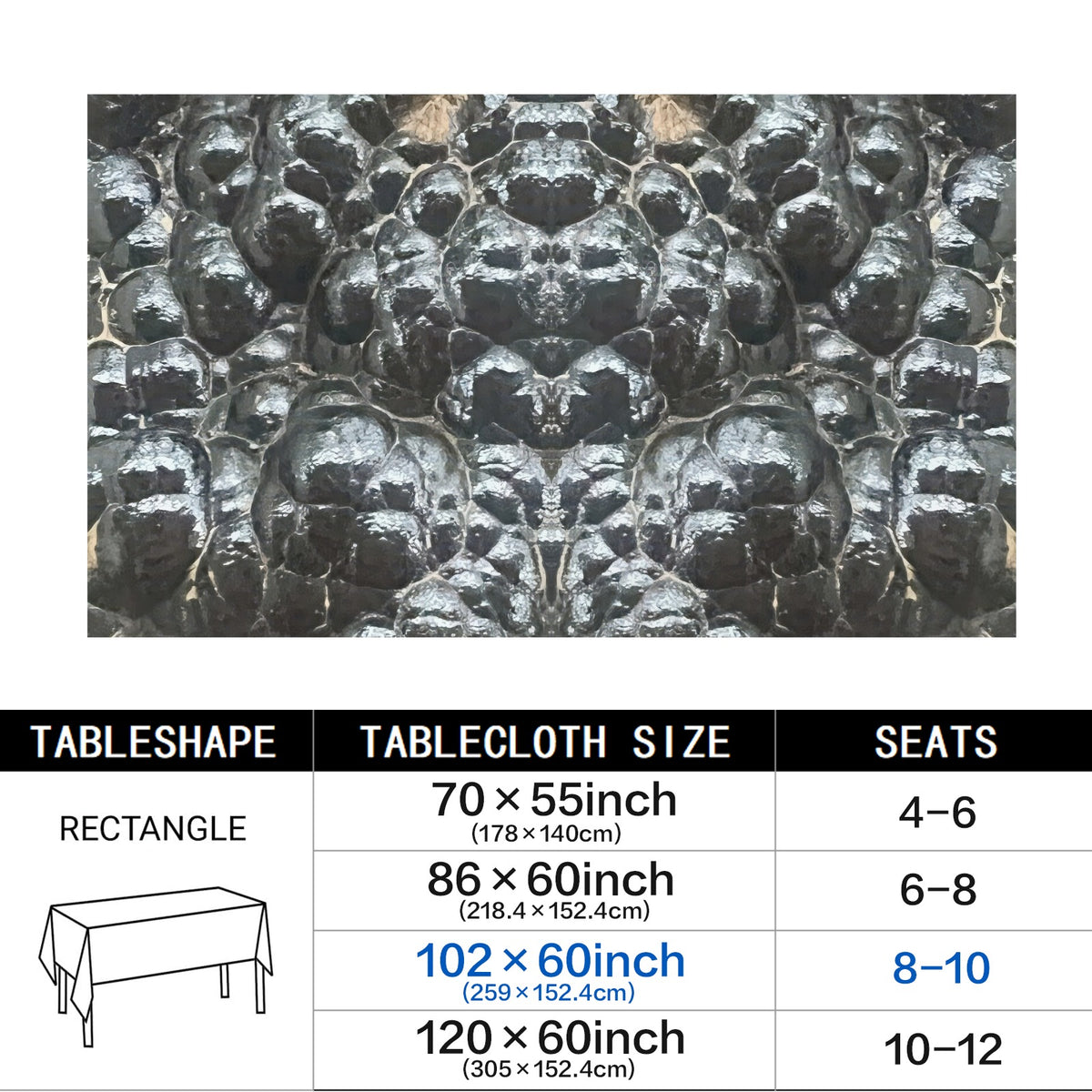 Tablecloth: Hematite, Botryoidal — New Mexico, USA — Original Color
