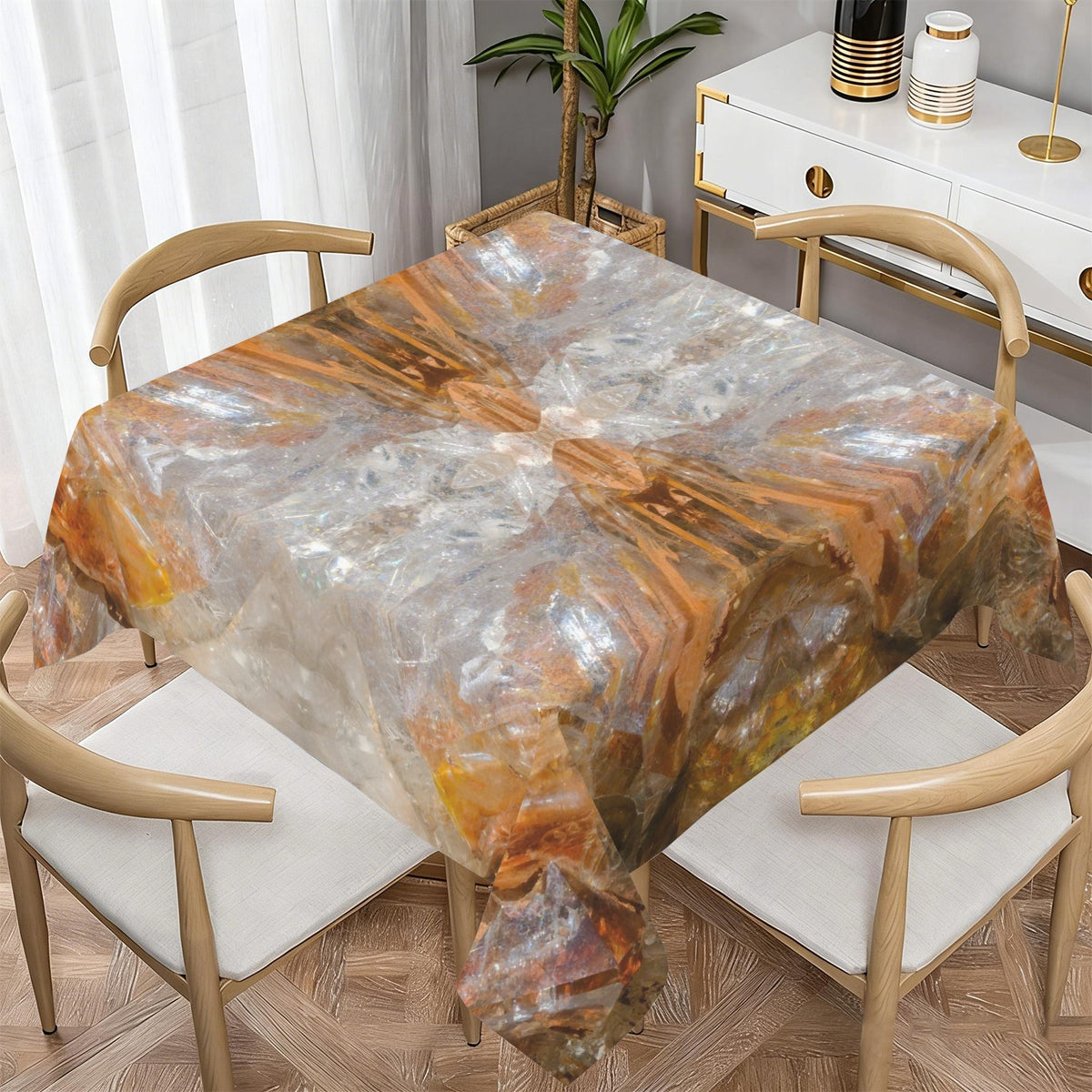 Tablecloth: Quartz, Mud Included — Cleveland, North Carolina — EX Crystal Perfection — Inverted Color