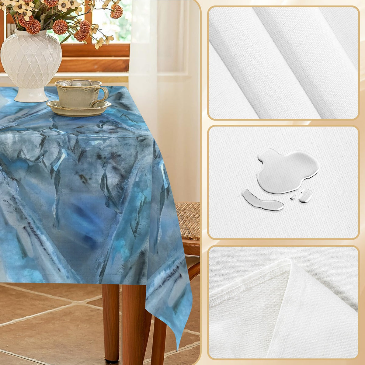Tablecloth: Quartz, Mud Included — Cleveland, North Carolina — EX Crystal Perfection — Inverted Color