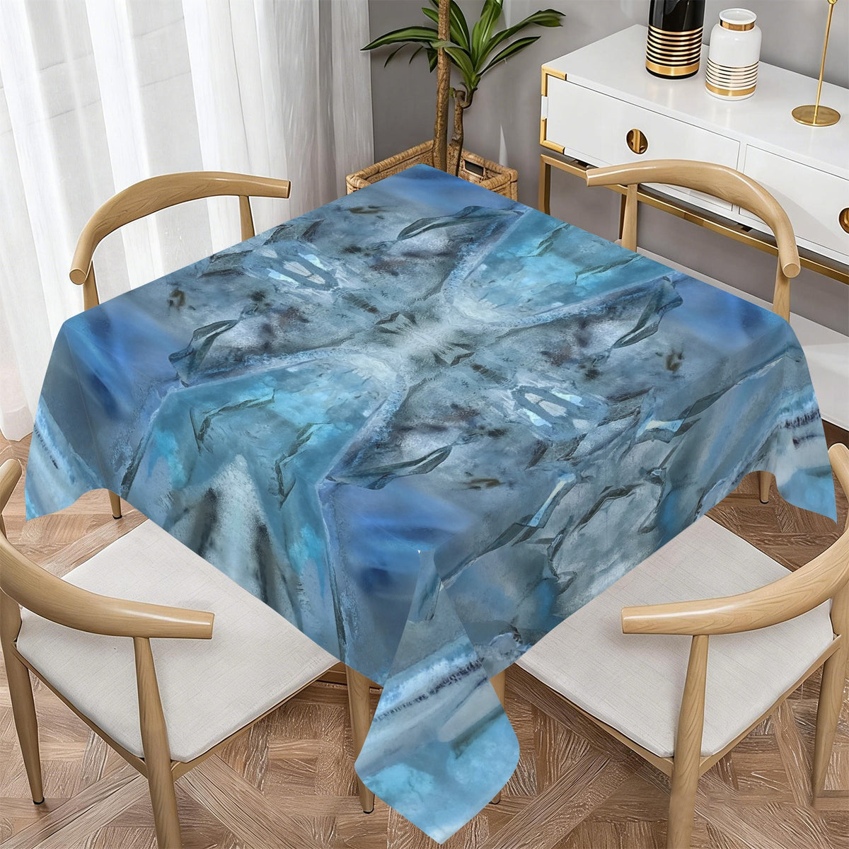 Tablecloth: Quartz, Mud Included — Cleveland, North Carolina — EX Crystal Perfection — Inverted Color