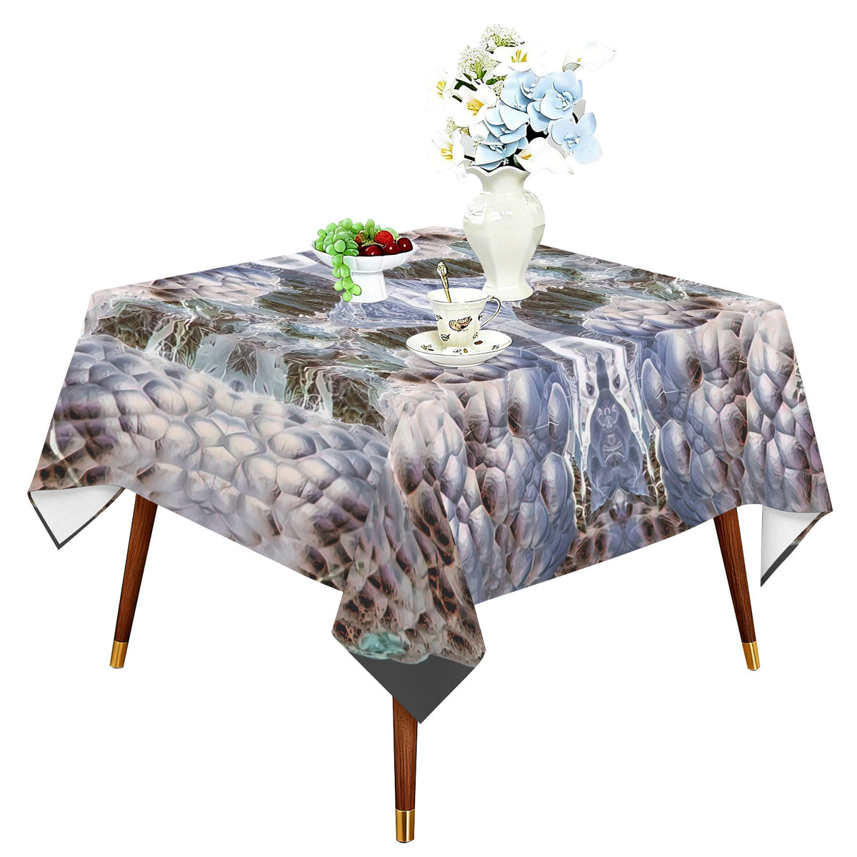 Tablecloth: Hematite, Botryoidal — New Mexico, USA — Inverted Color