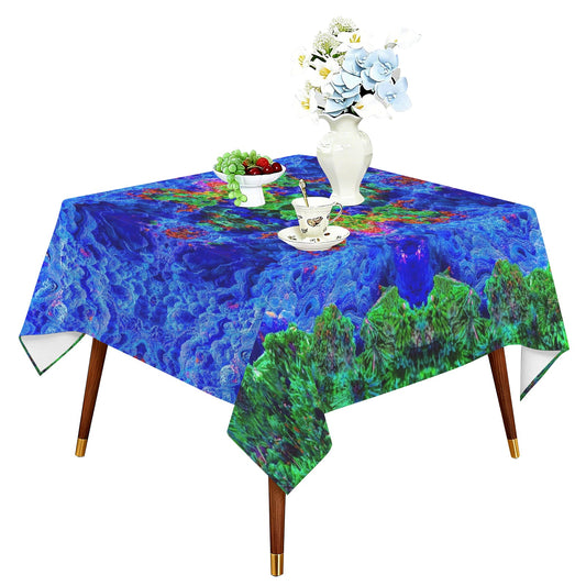 Tablecloth: Azurite Primary Malachite, with Cuprite — Copper Queen Mine, Bisbee, Cochise County, Arizona, USA — EX Yale Collection circa 1890's — Original Color