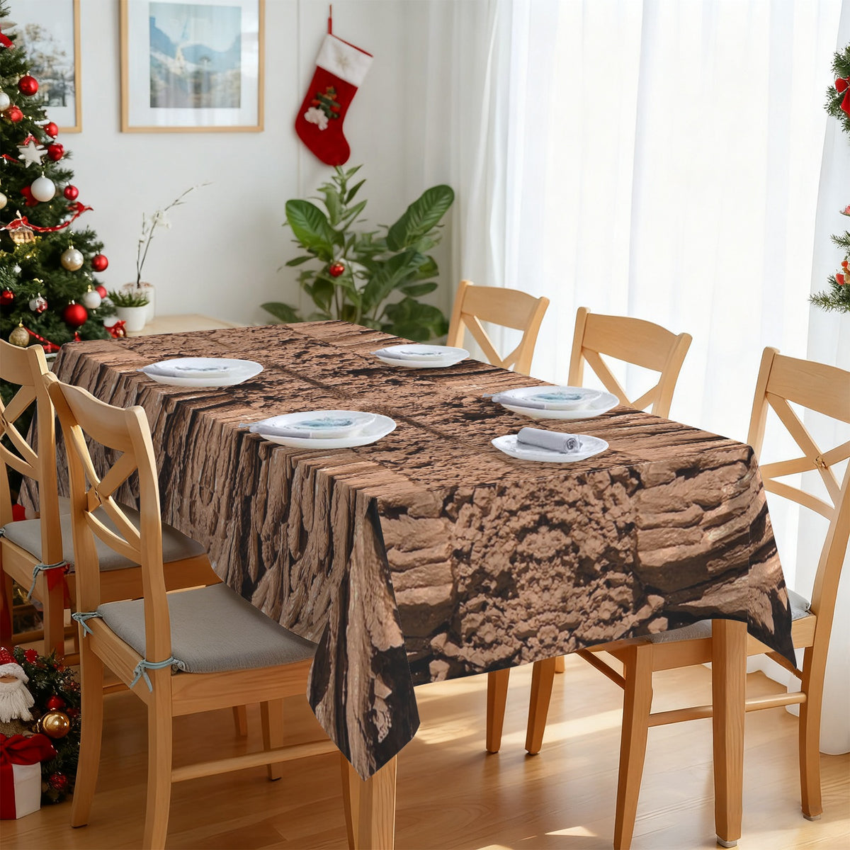 Magnesium  Crystals Synthetic 9148 Rectangular Tablecloth 102" x 60"  | Ships from USA