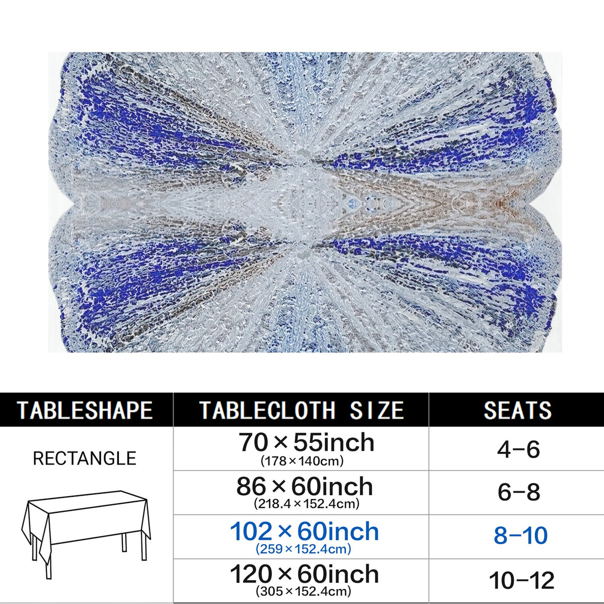 Tablecloth: Pyrite, "Sun" — Sparta, Randolph County County, Illinois — Inverted Color