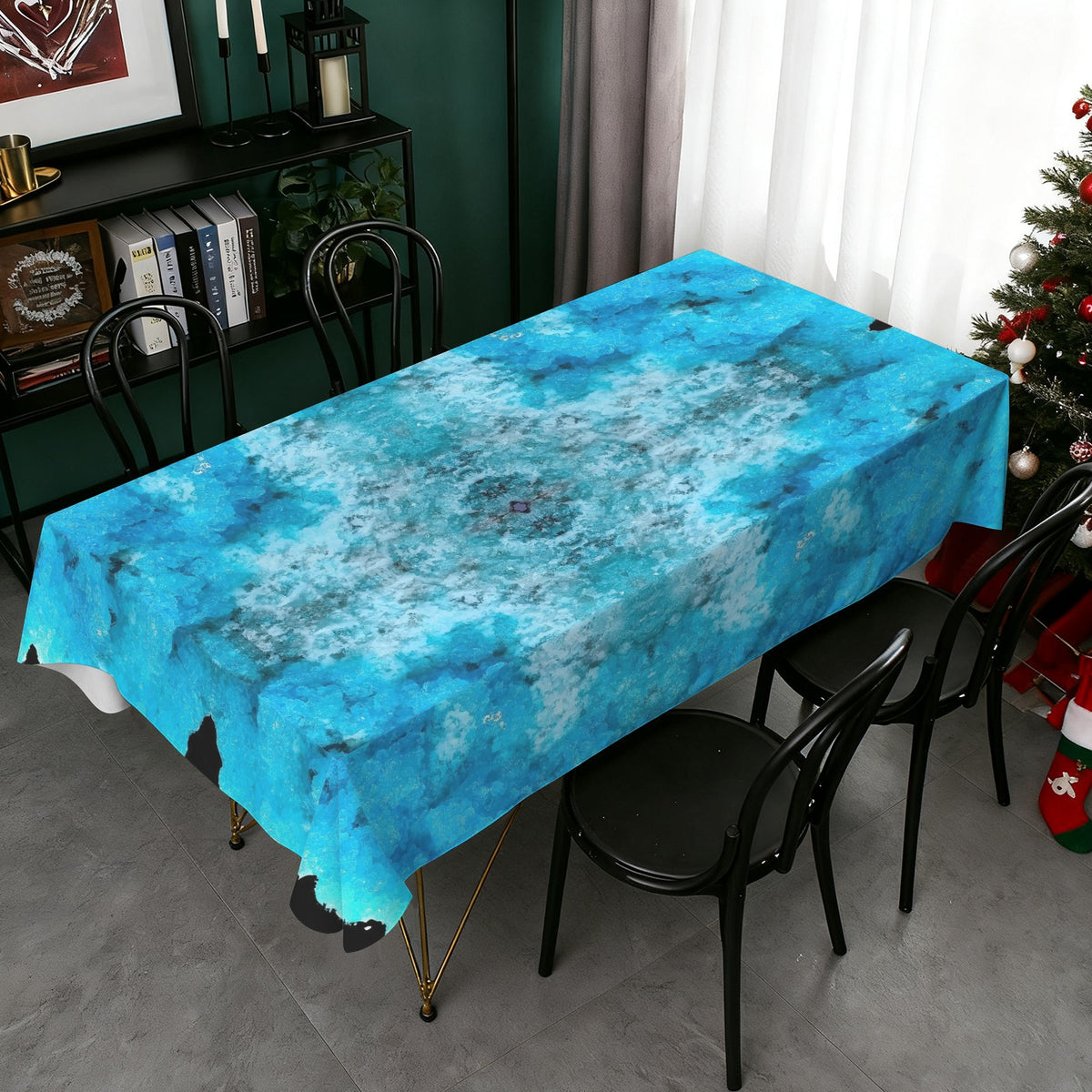 Tablecloth: Hyalite Opal — Chalk Mountain, Spruce Pine, Mitchell County, North Carolina, USA