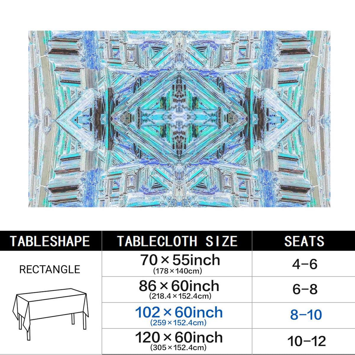 Tablecloth: Rutile, Reticulated — South Africa — Inverted Color