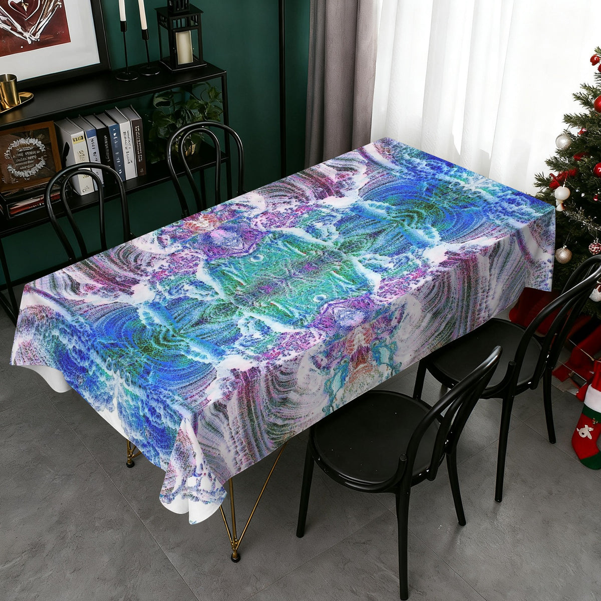 Tablecloth: Turgite, Iridescent Hematite, — Graves Mountain, Georgia, USA — EX Robert Plant — Inverted Color