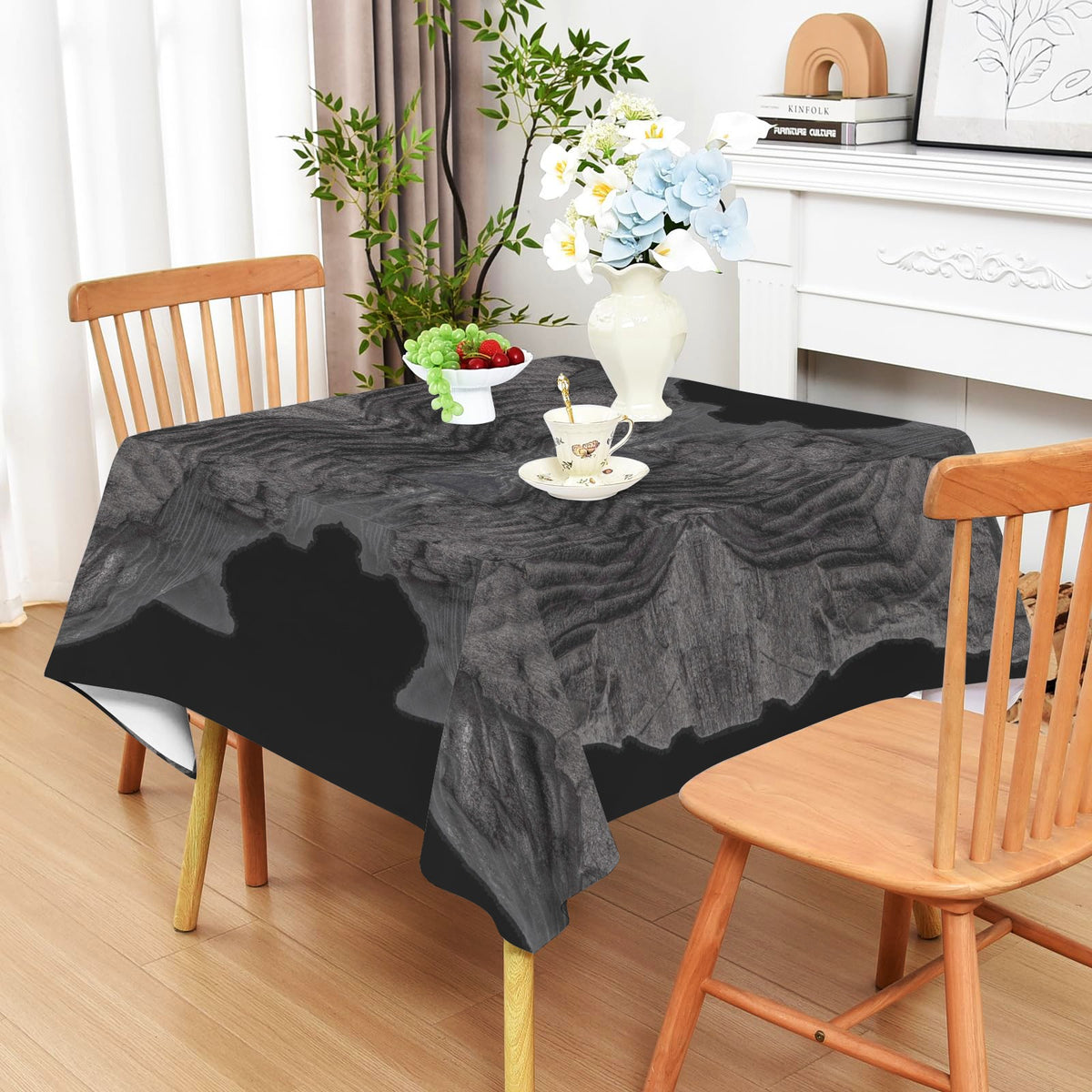 Tablecloth: Charcoal — Washington — Original Color--50,000 Years Old