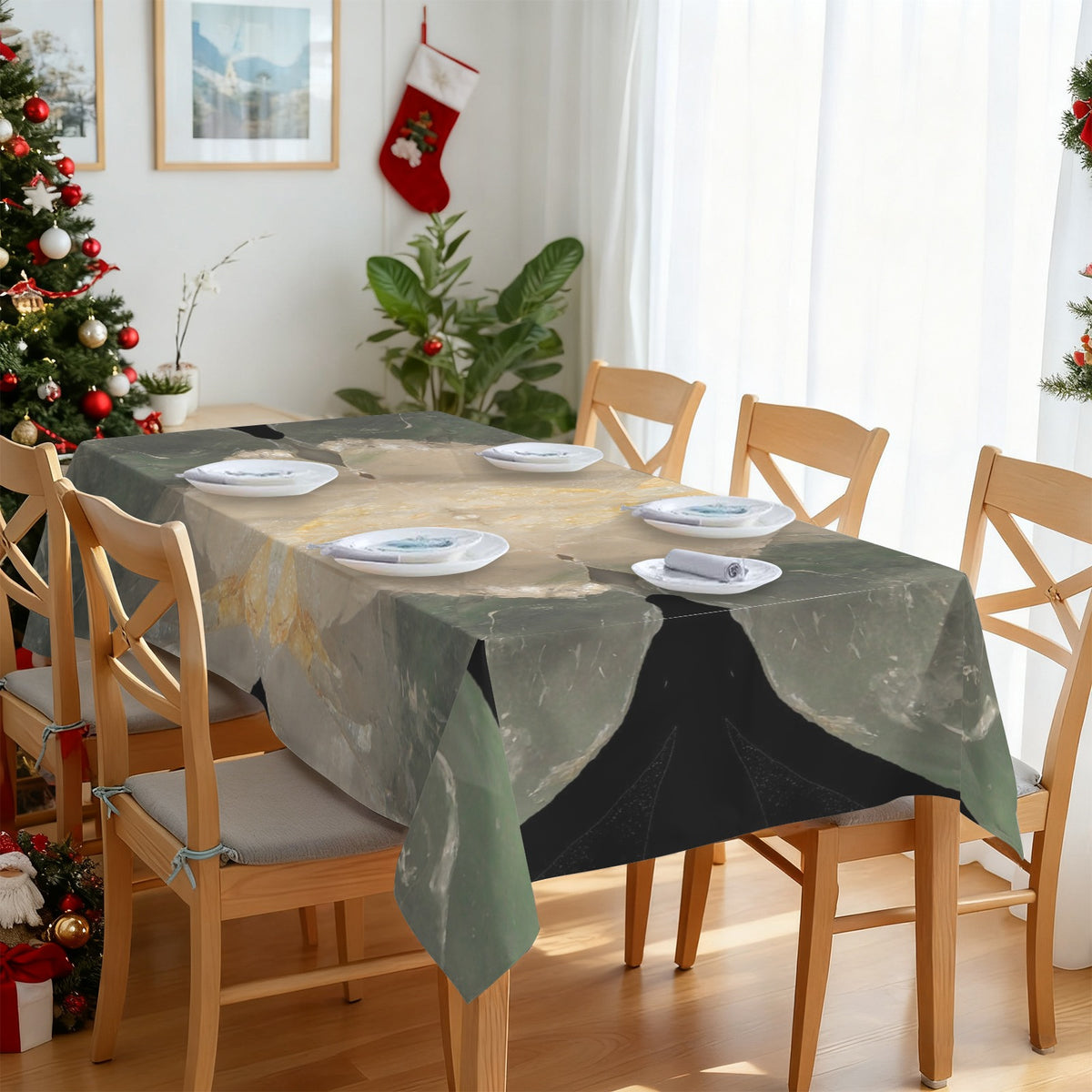 Tablecloth: Quartz, with Chlorite — Montgomery County, North Carolina, USA — Original Color