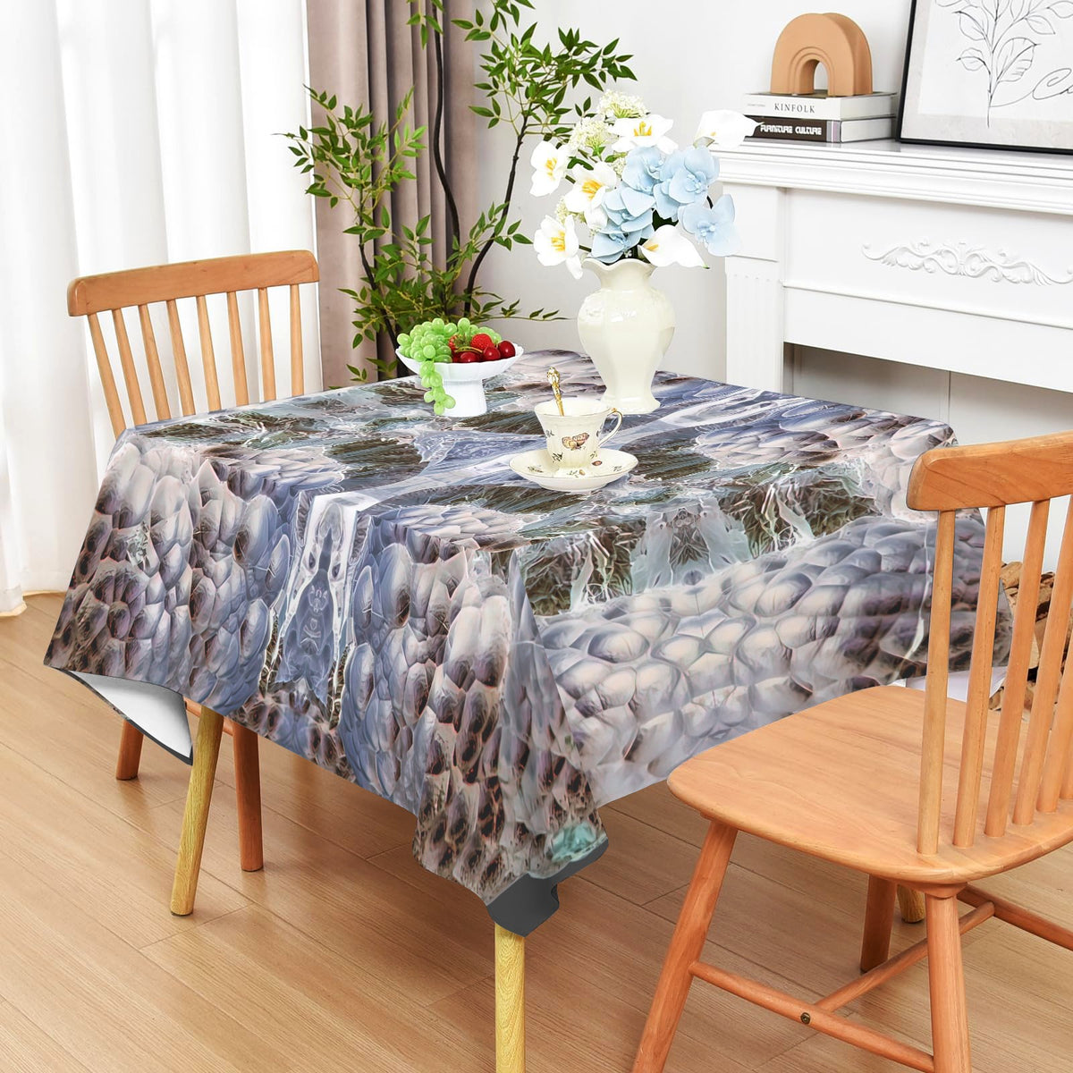 Tablecloth: Hematite, Botryoidal — New Mexico, USA — Inverted Color