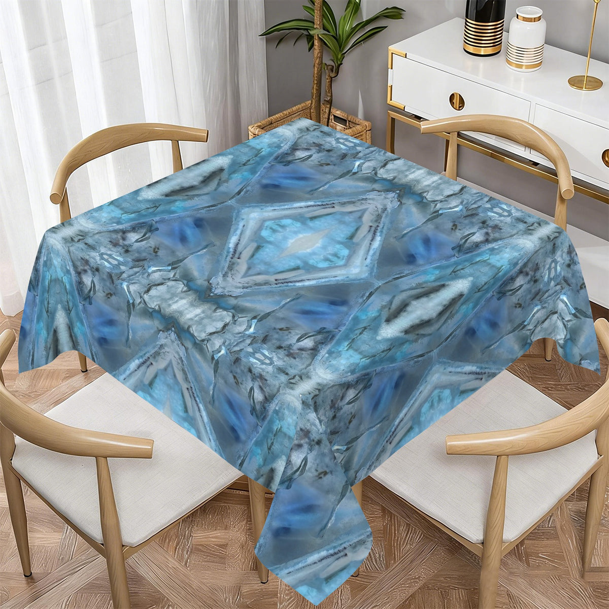 Tablecloth: Quartz, Mud Included — Cleveland, North Carolina — EX Crystal Perfection — Inverted Color