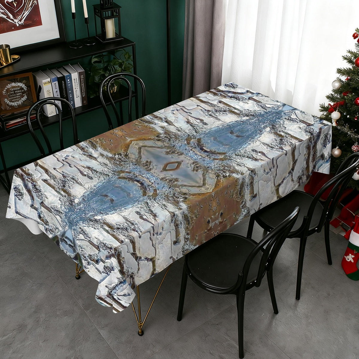 Tablecloth: Galena, with Chalcopyrite — Dalnegorsk, Primorsky Krai, Russia — Inverted Color