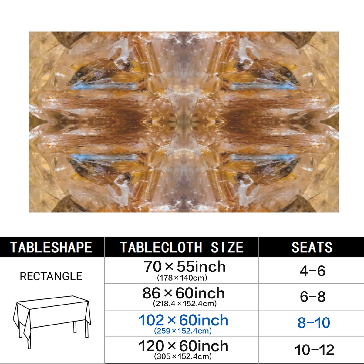 Tablecloth: Quartz, Mud Included — Cleveland, North Carolina — Original Color