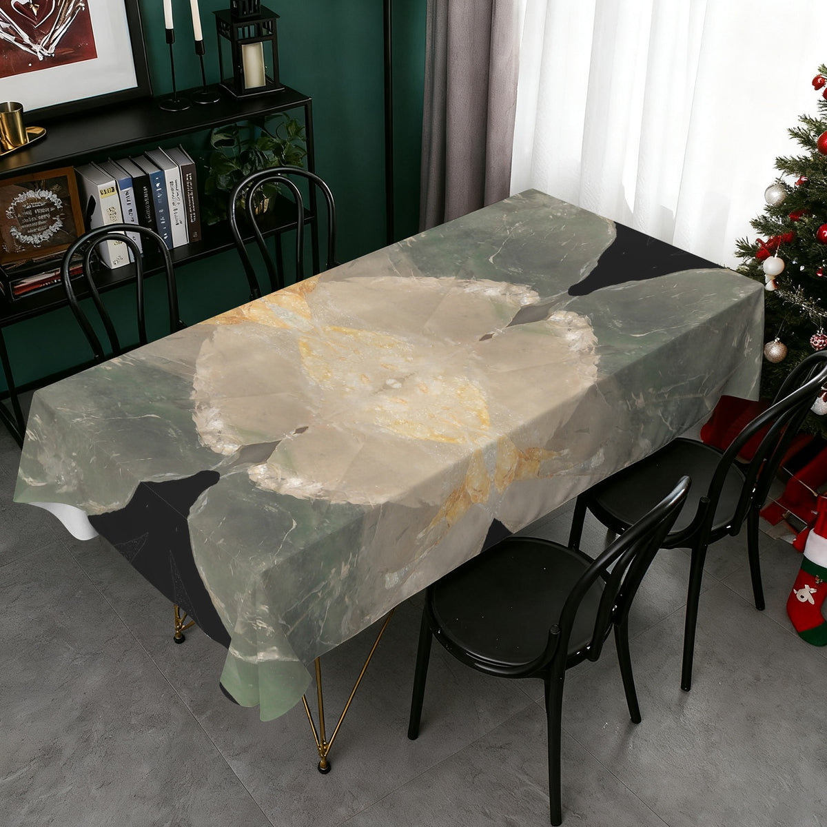 Tablecloth: Quartz, with Chlorite — Montgomery County, North Carolina, USA — Original Color
