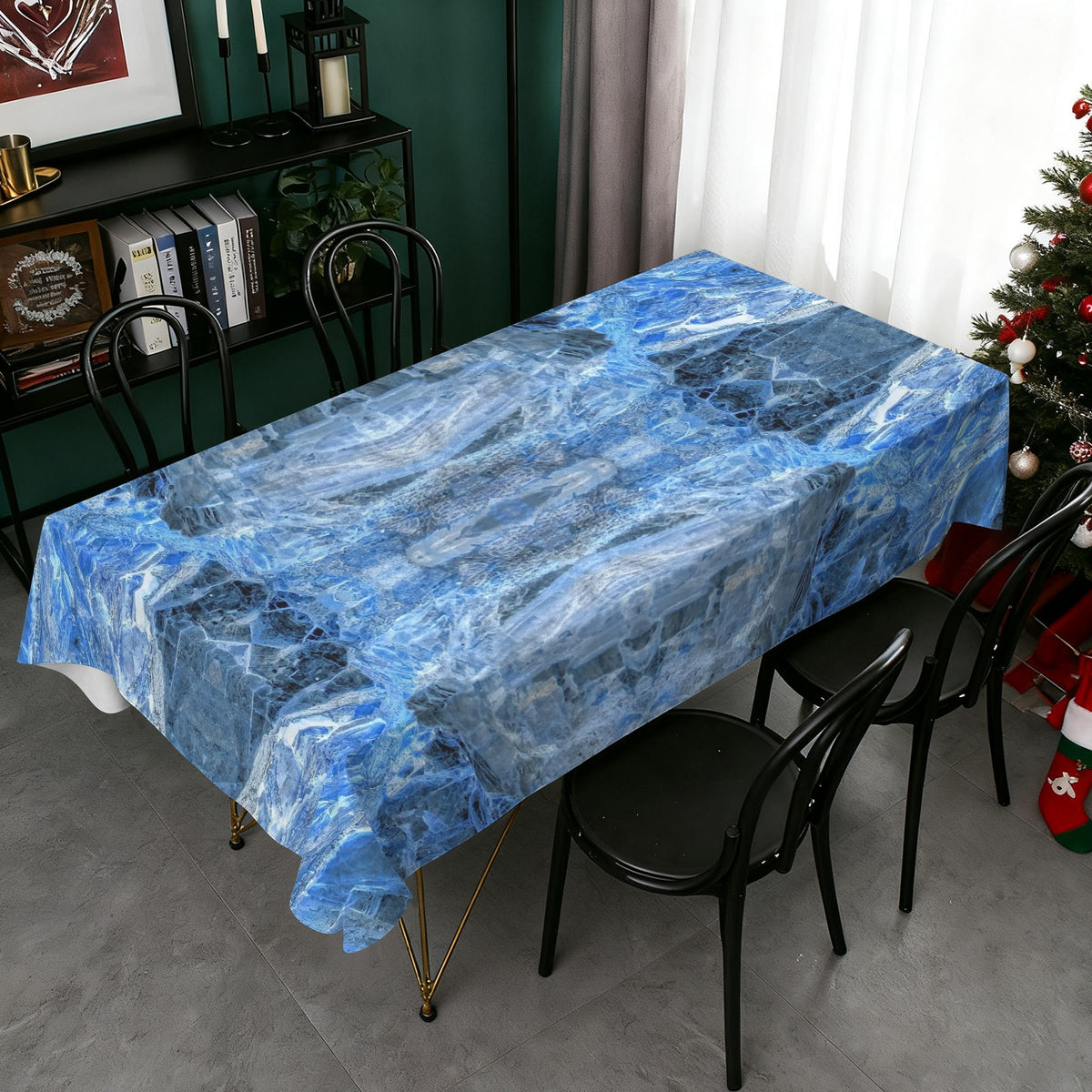 Tablecloth: Kyanite — Black Mountain, Buncombe County, North Carolina, USA — Inverted Color
