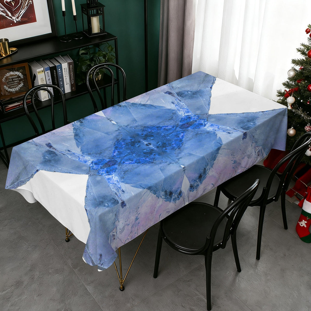 Tablecloth: Quartz, with Chlorite — Montgomery County, North Carolina, USA — Inverted Color