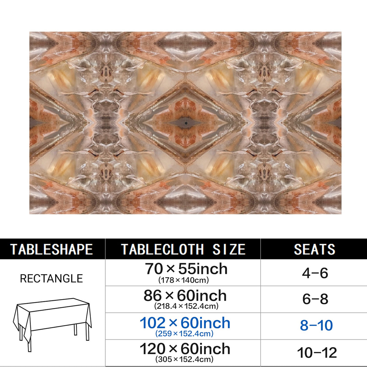 Tablecloth: Quartz, Mud Included — Cleveland, North Carolina — EX Kenny Gay — Original Color