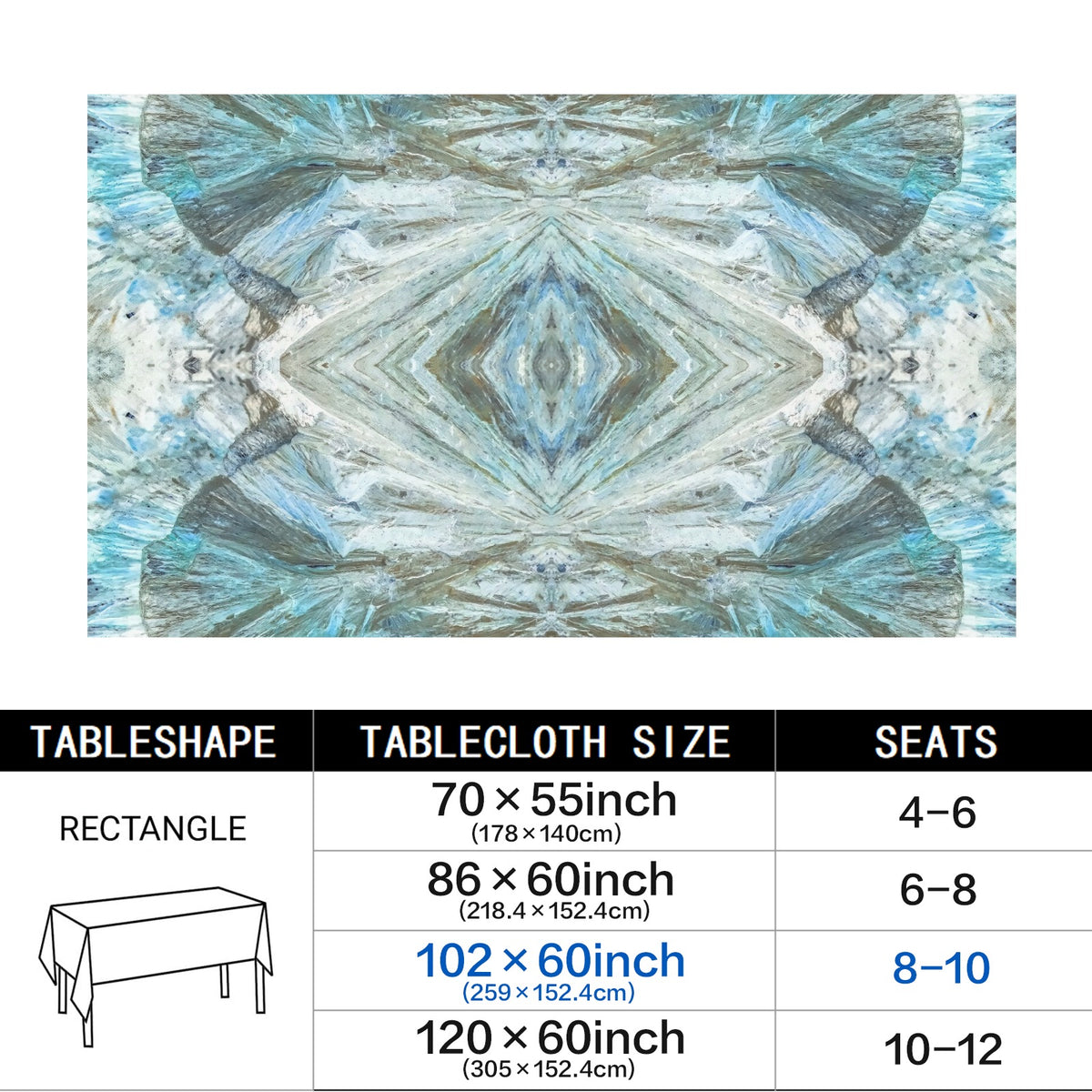 Tablecloth: Goethite — Africa — Inverted Color