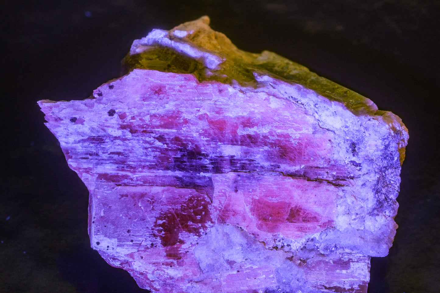 Wrap Dress, Kyanite Crystals, Black Mt., NC under UV Light