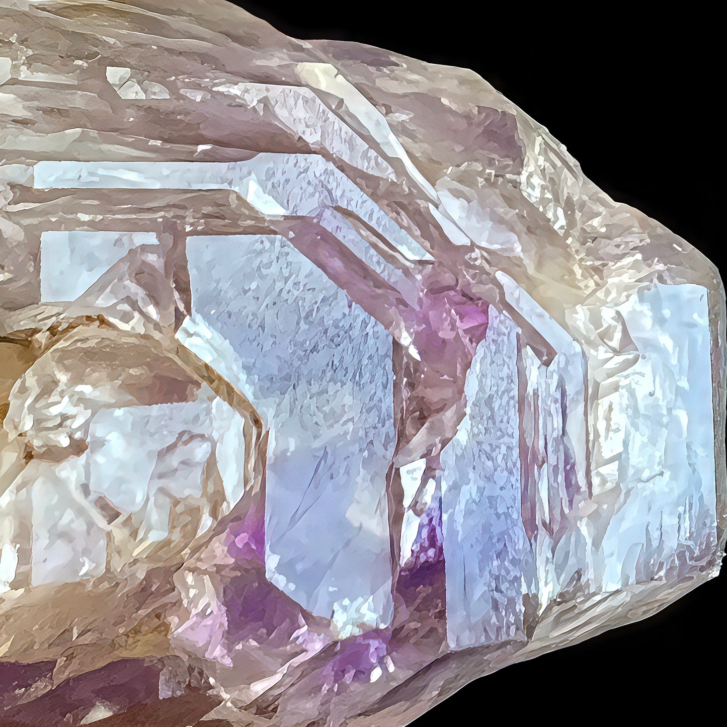Parachute Shopping Bag: Quartz, Amethyst, Zebulon, North Carolina