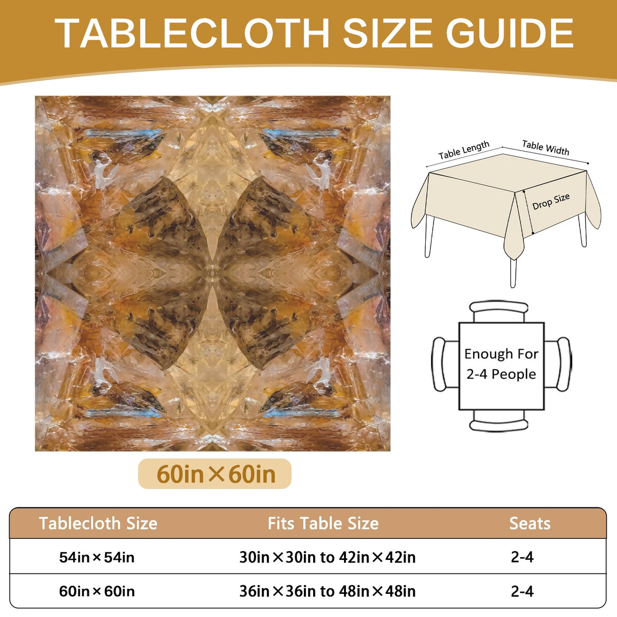 Tablecloth: Quartz, Mud Included — Cleveland, North Carolina — Original Color