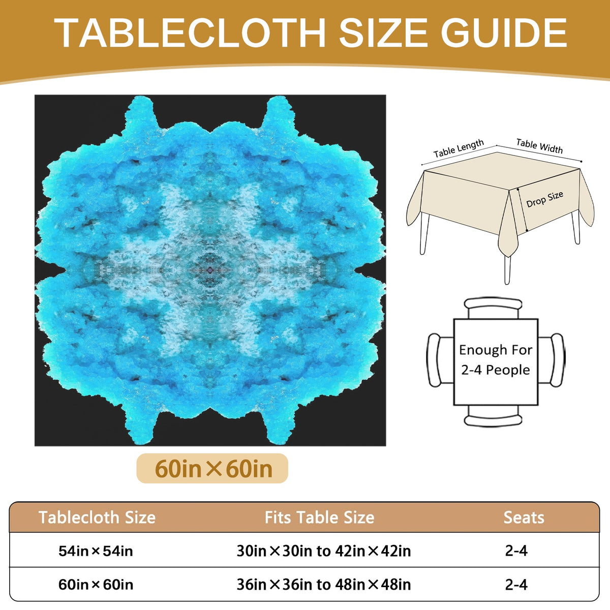 Tablecloth: Hyalite Opal, Blue — Chalk Mountain, Spruce Pine, Mitchell County, North Carolina, USA