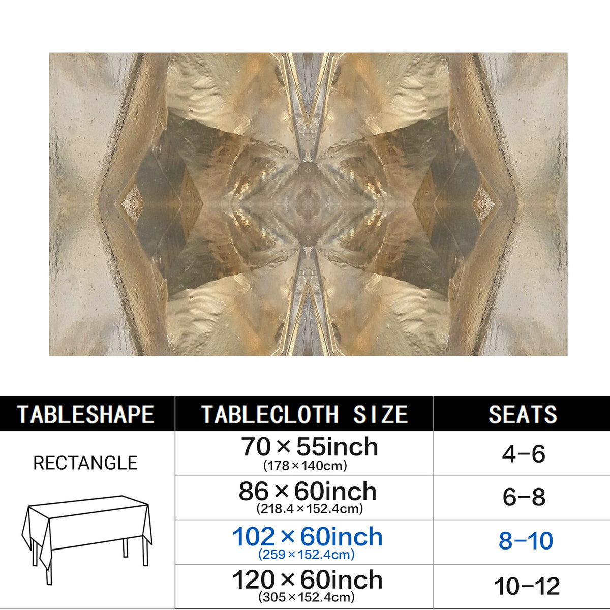 Tablecloth: Calcite — Kazakhstan — Original Color