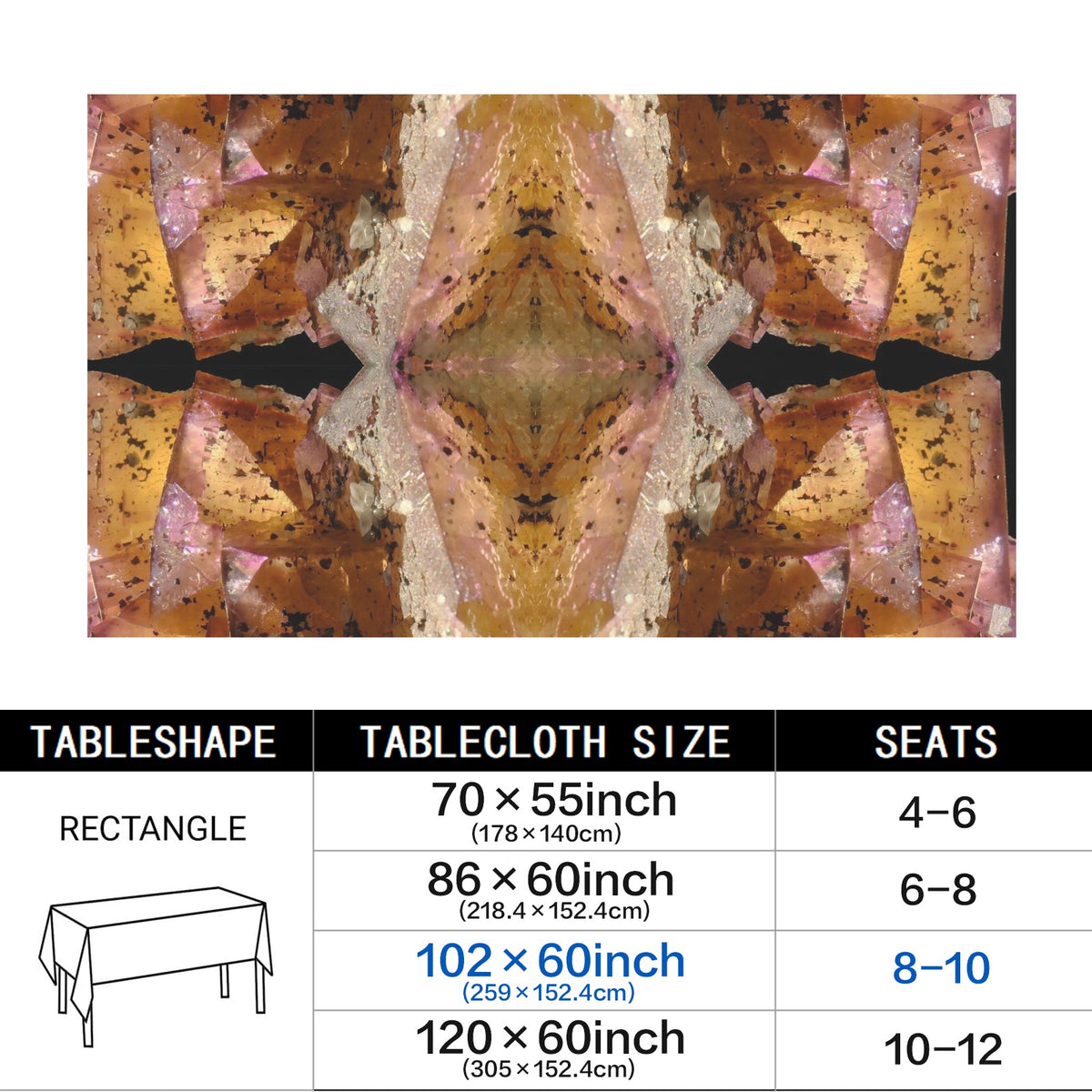 Tablecloth: Fluorite — Illinois — EX Chris Wright — Original Color