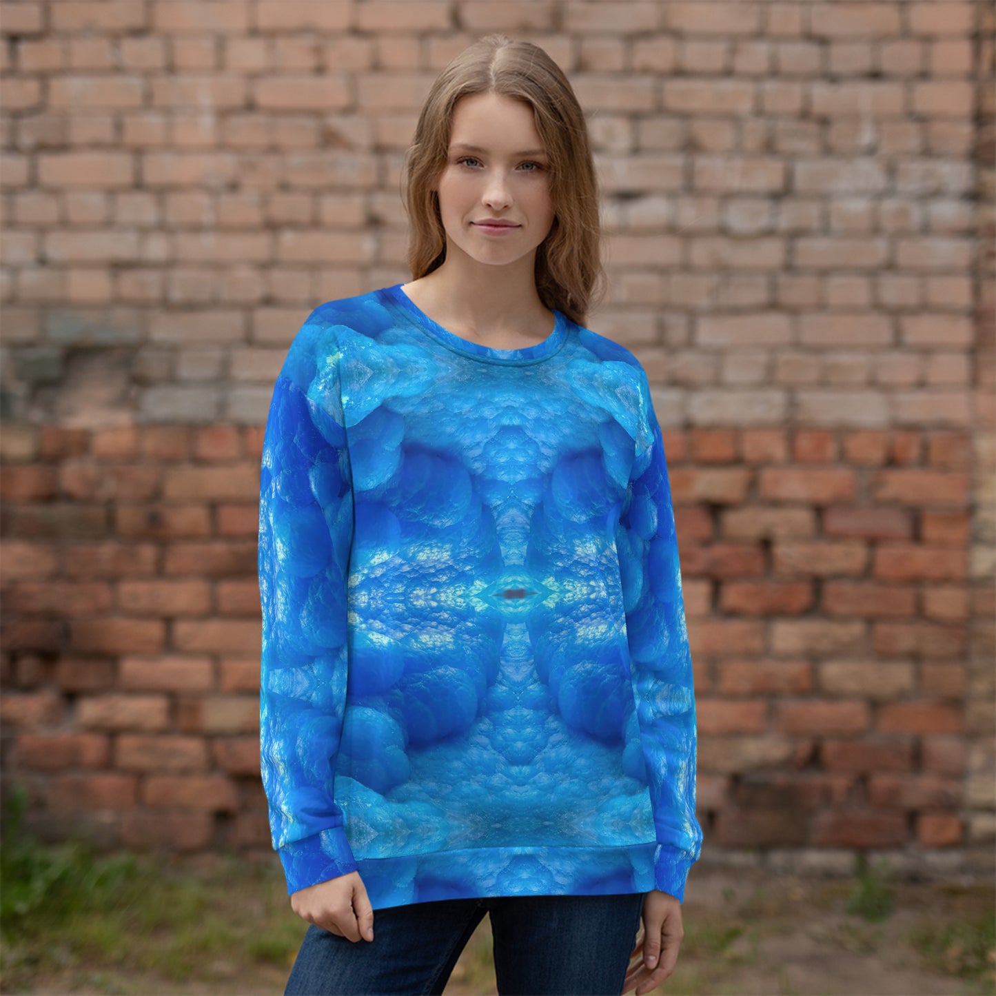 Unisex Sweatshirt: Hemimorphite, China, Superb Color, Original Color