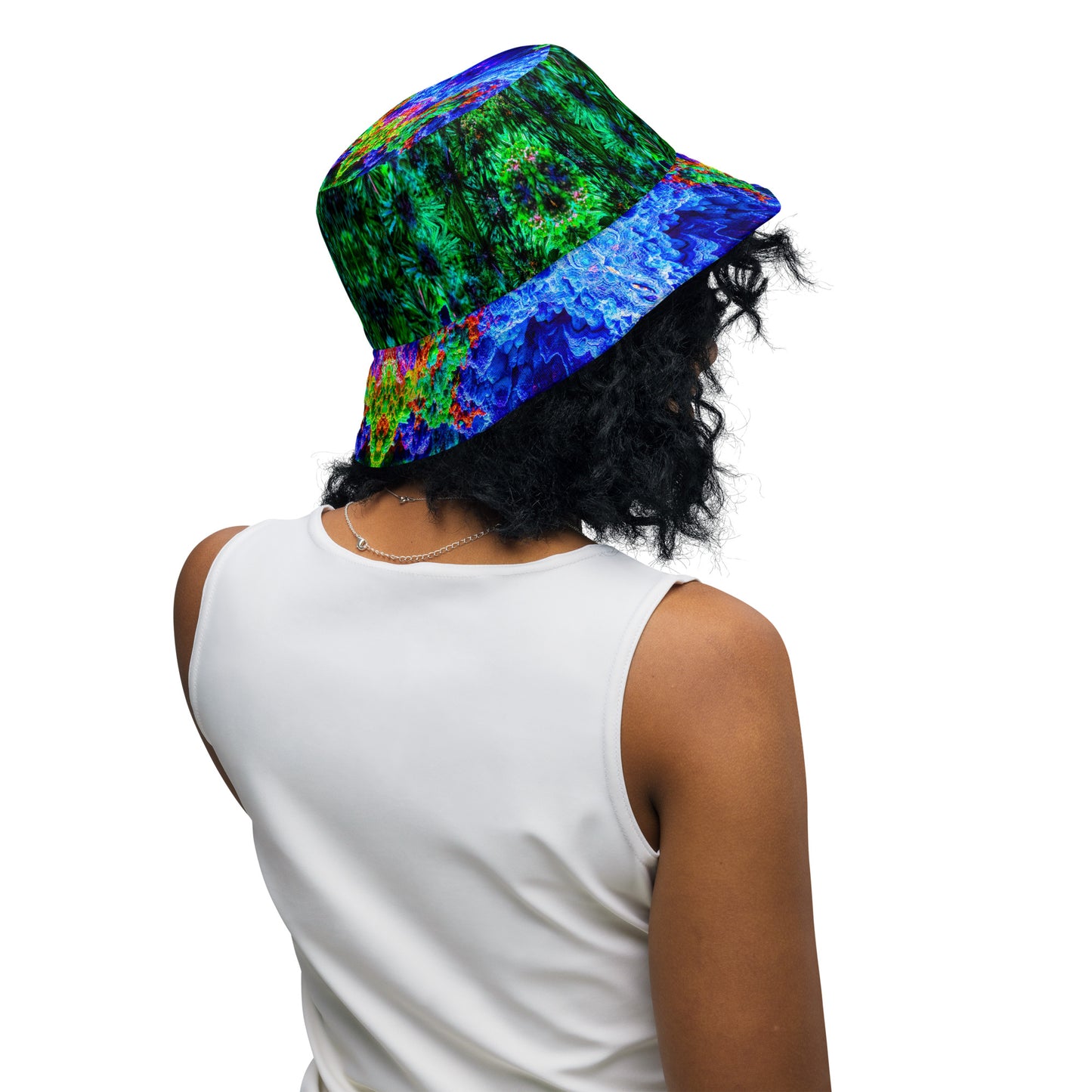 Bucket Hat: Malachite Crystals and Azurite Botryoids, , Queen Copper Mine, Bisbee, Arizona, USA, EX Yale, Circa 1900, Original Color and Inverted Color